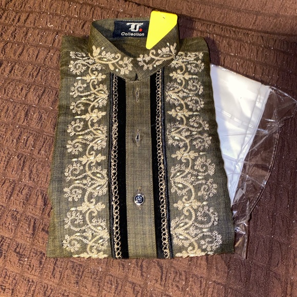 Panjabi set with beautiful handwork 100% cotton - Picture 2 of 2